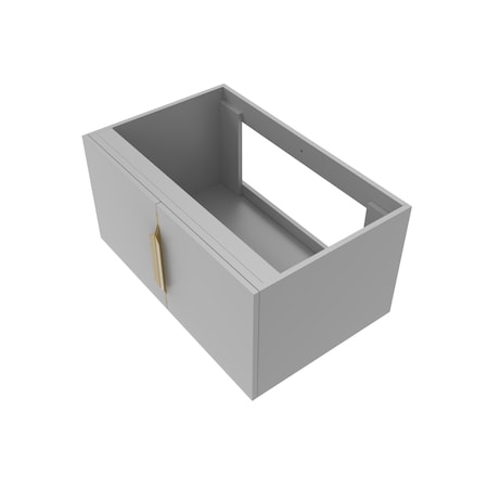 Castello Usa Alpine 30-inch Gray Vanity Base with Gold Handle CB-MC-30G-GLD-VBO